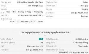 Danh sách khách thuê văn phòng tại tòa nhà GIC Building Nguyễn Hữu Cảnh, Quận Bình Thạnh