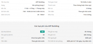 Danh sách khách thuê văn phòng tại tòa nhà APP Building, Quận Tân Bình
