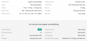Danh sách khách thuê văn phòng tại tòa nhà Kappel Land Building, Quận Tân Bình