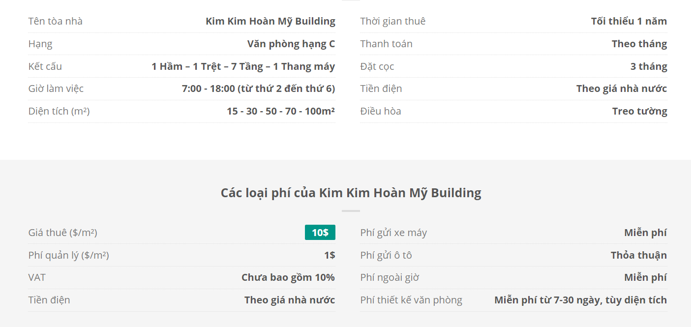 Danh sách khách thuê văn phòng tại tòa nhà Kim Kim Hoàn Mỹ Building, Quận 10