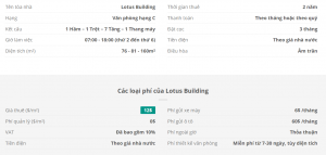 Danh sách khách thuê văn phòng tại tòa nhà Lotus Building, Quận Tân Bình