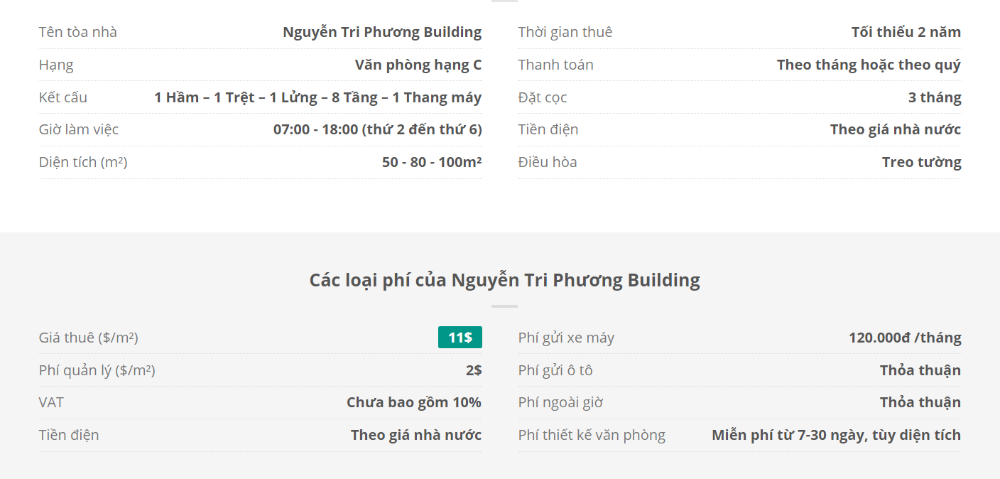 Danh sách khách thuê văn phòng tại tòa nhà Nguyễn Tri Phương Building, Quận 10