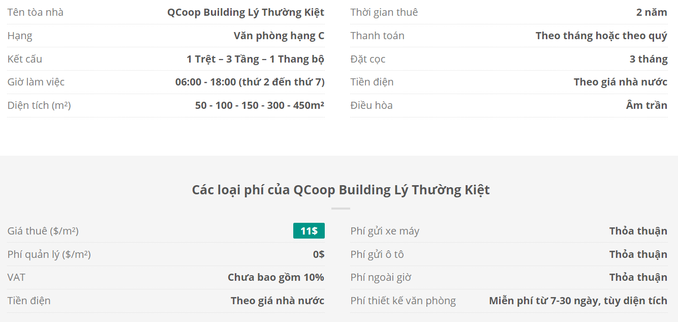 Danh sách khách thuê văn phòng tại tòa nhà QCOOP Building Lý Thường Kiệt, Quận Tân Bình