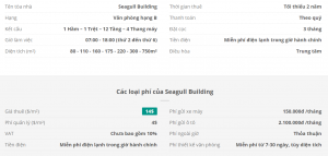Danh sách khách thuê văn phòng tại tòa nhà Seagull Building, Quận Tân Bình