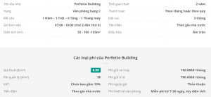 Danh sách khách thuê văn phòng tại tòa nhà Perfetto Building, Quận Tân Bình