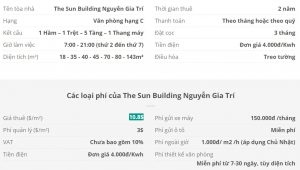Danh sách khách thuê văn phòng tại tòa nhà The Sun Building Nguyễn Gia Trí, Quận Bình Thạnh