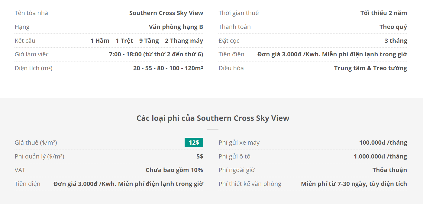 Danh sách khách thuê văn phòng tại tòa nhà Southern Cross Sky View, Nguyễn Khắc Viện, Quận 7