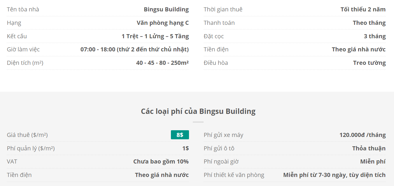 Danh sách khách thuê văn phòng tại tòa nhà Bingsu Building, Nguyễn Văn Cừ, Quận 1