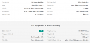 Danh sách khách thuê văn phòng tại tòa nhà VC House Building, Quận Tân Bình