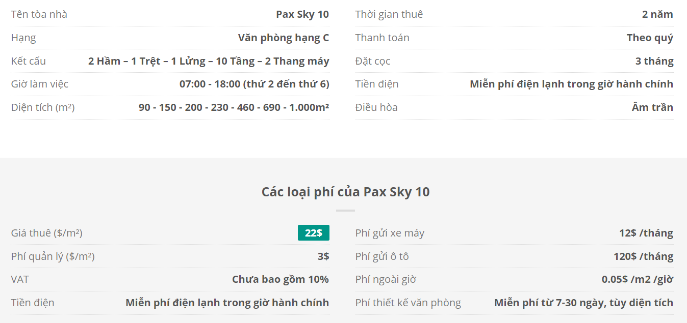 Danh sách khách thuê văn phòng tại tòa nhà Pax Sky 10, Nguyễn Cư Trinh, Quận 1