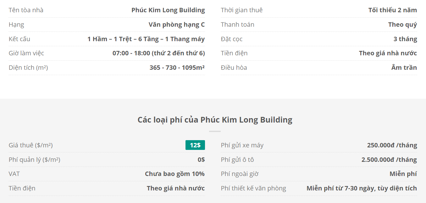 Danh sách khách thuê văn phòng tại tòa nhà Phúc Kim Long Building, Nguyễn Trãi, Quận 1