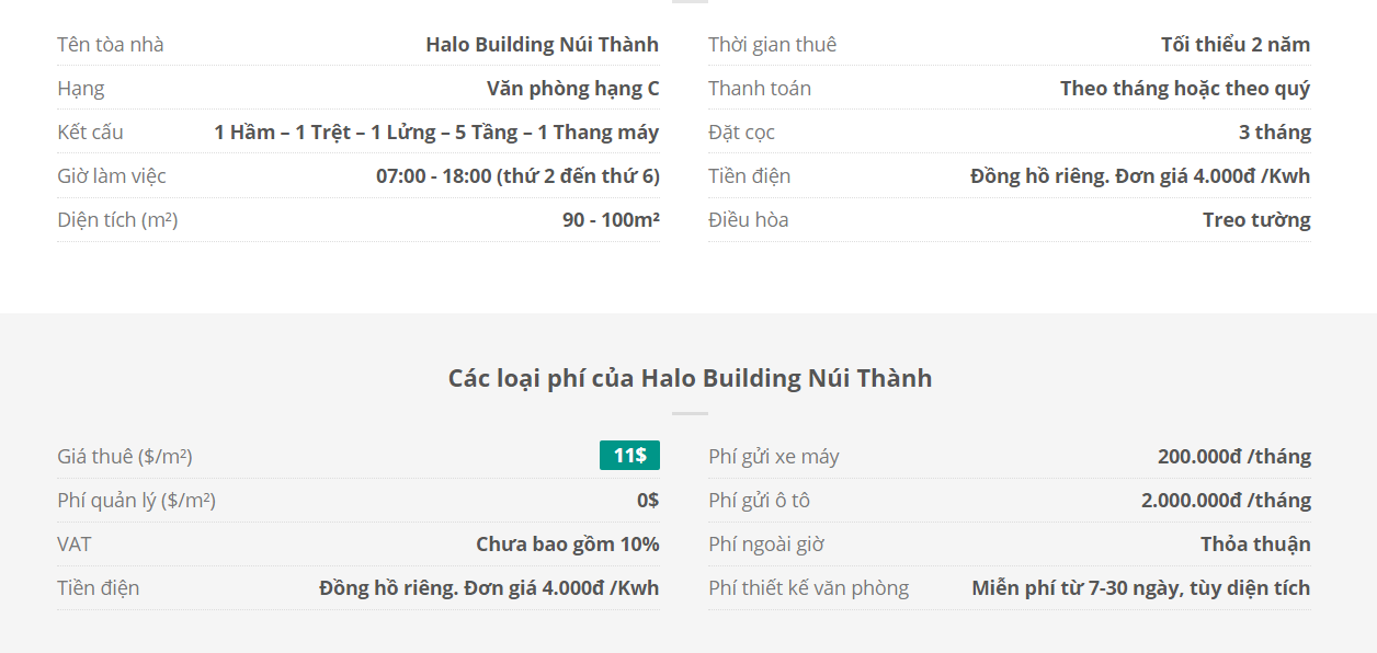 Danh sách khách thuê văn phòng tại tòa nhà Halo Building Núi Thành, Quận Tân Bình
