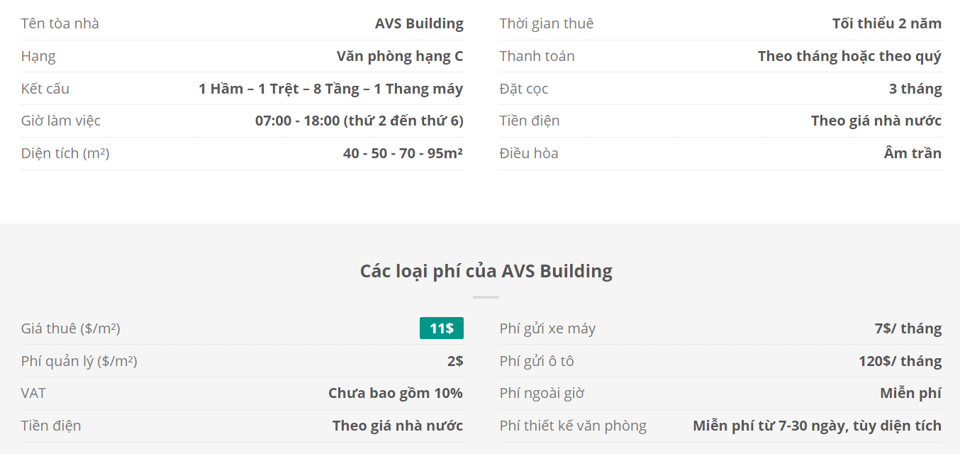 Danh sách khách thuê văn phòng tại tòa nhà Danh sách khách thuê văn phòng tại tòa nhà AVS Building, Trương Quyền, Quận 3