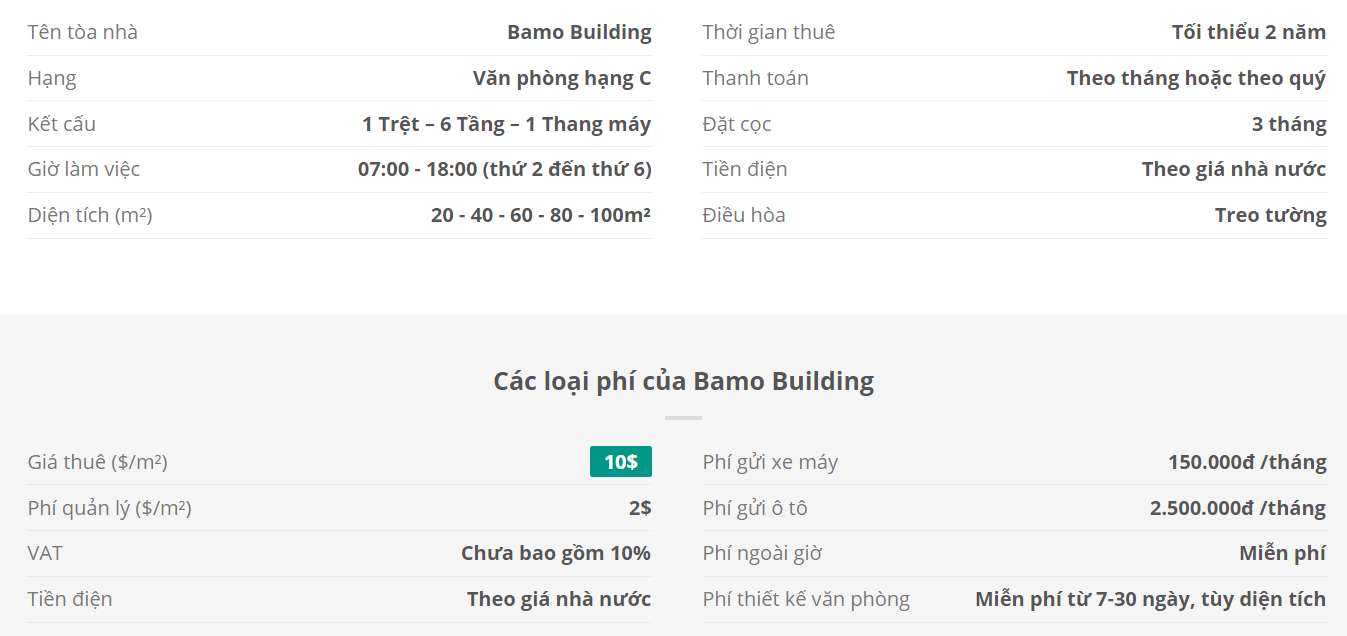 Danh sách khách thuê văn phòng tại tòa nhà Danh sách khách thuê văn phòng tại tòa nhà Bamo Building, Võ Văn Tần, Quận 3