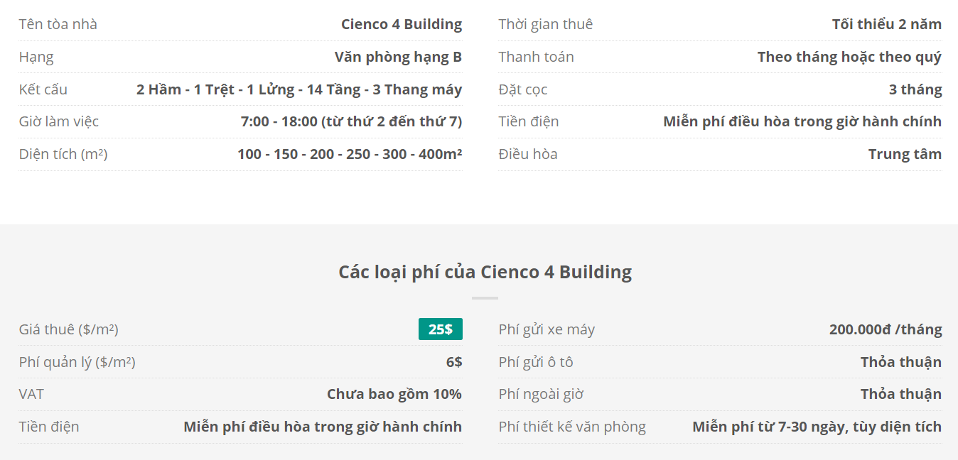 Danh sách khách thuê văn phòng tại tòa nhà Danh sách khách thuê văn phòng tại tòa nhà Cienco 4 Building, Nguyễn Thị Minh Khai, Quận 3