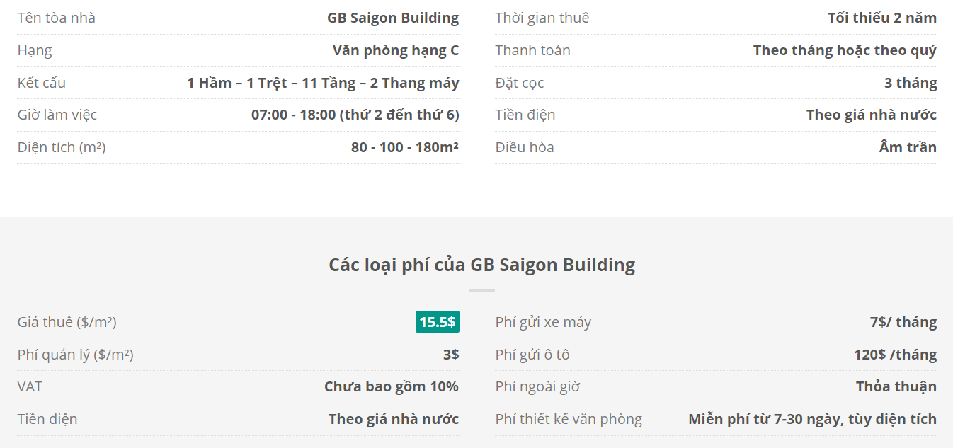 Danh sách khách thuê văn phòng tại tòa nhà Danh sách khách thuê văn phòng tại tòa nhà GB Saigon Building, Cách Mạng Tháng Tám, Quận 3