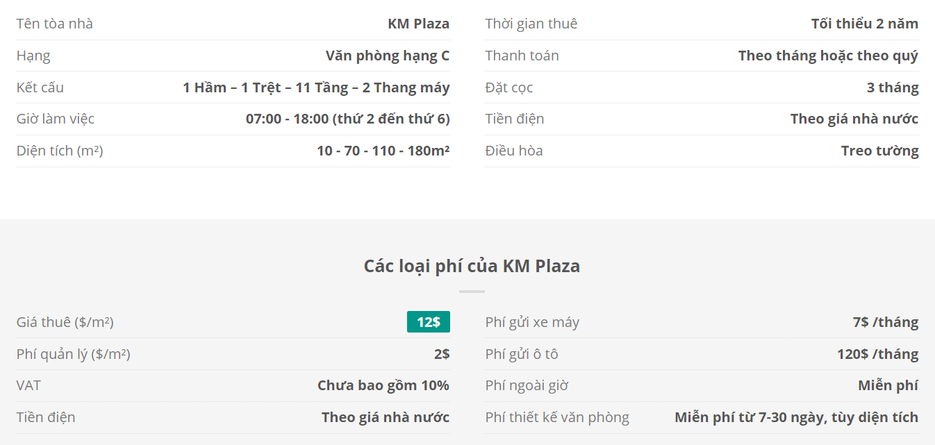 Danh sách khách thuê văn phòng tại tòa nhà Danh sách khách thuê văn phòng tại tòa nhà KM Plaza, Võ Văn Tần, Quận 3