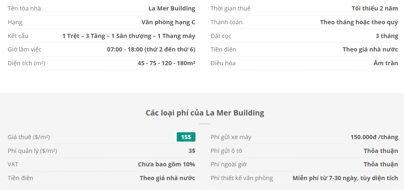 Danh sách khách thuê văn phòng tại tòa nhà La Mer Building, Võ Thị Sáu, Quận 3