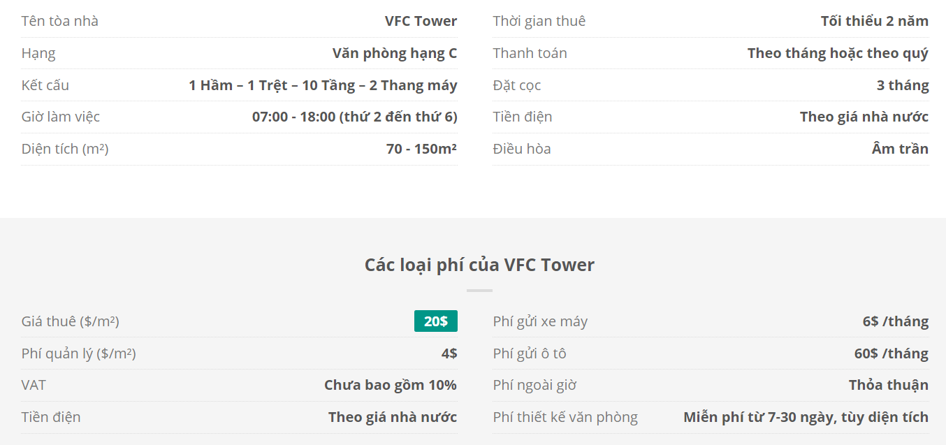 Danh sách khách thuê văn phòng tại tòa nhà Danh sách khách thuê văn phòng tại tòa nhà VFC Tower, Tôn Đức Thắng, Quận 1