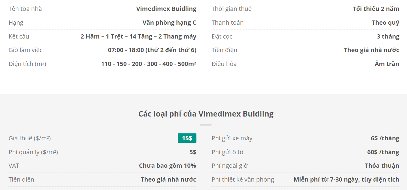 Danh sách khách thuê văn phòng tại tòa nhà Danh sách khách thuê văn phòng tại tòa nhà Vimedimex Building, Cống Quỳnh, Quận 1