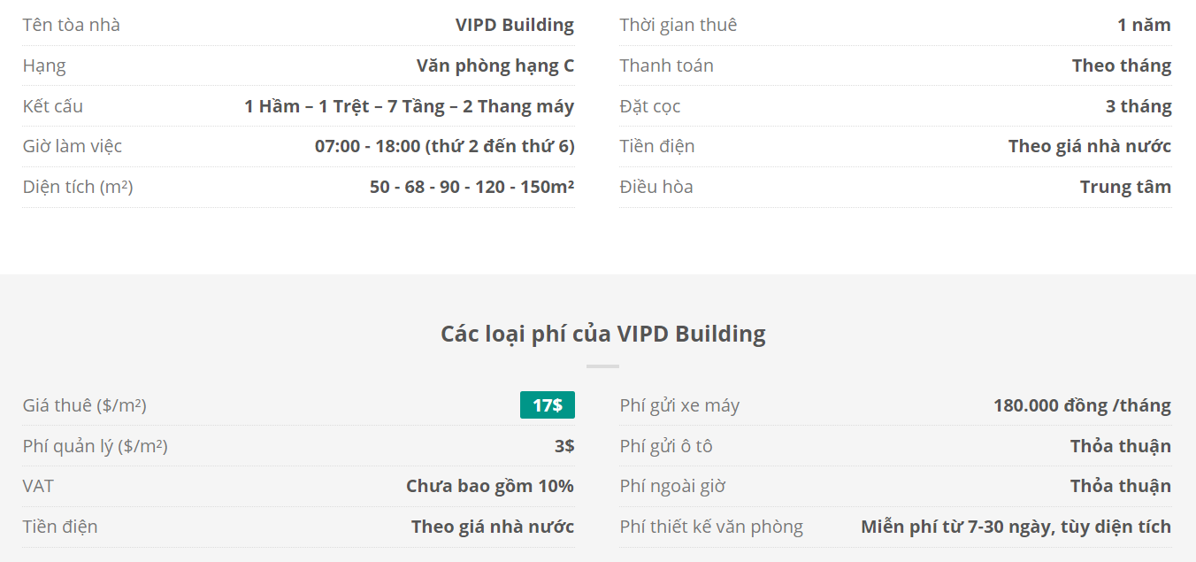 Danh sách khách thuê văn phòng tại tòa nhà Danh sách khách thuê văn phòng tại tòa nhà VIPD Building, Nguyễn Thị Minh Khai, Quận 1