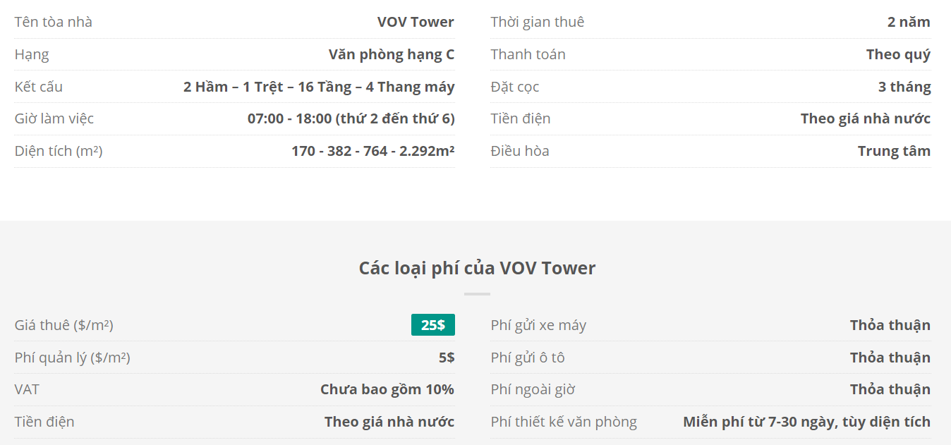 Danh sách khách thuê văn phòng tại tòa nhà Danh sách khách thuê văn phòng tại tòa nhà VOV Tower, Nguyễn Thị Minh Khai, Quận 1