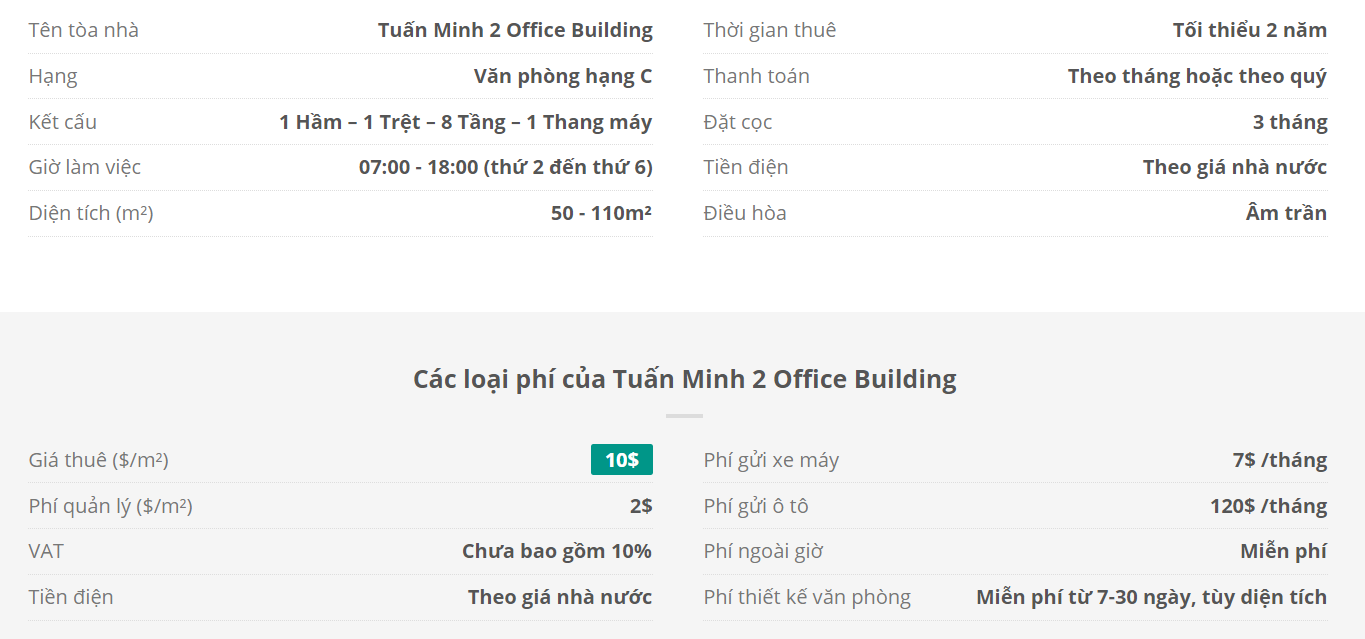 Danh sách khách thuê văn phòng tại tòa nhà  Tuấn Minh 2 Office Building, Huỳnh Tịnh Của, Quận 3
