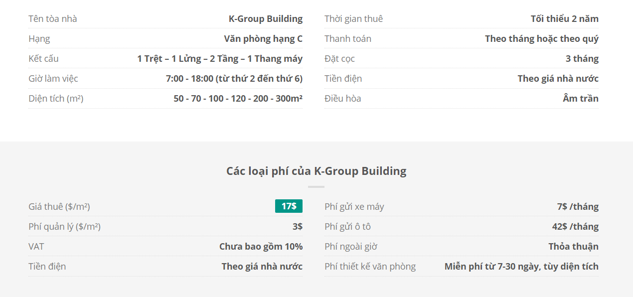 Danh sách khách thuê văn phòng tại tòa nhà K-Group Building, Nguyễn Hữu Cảnh, Quận Bình Thạnh
