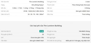 Danh sách khách thuê văn phòng tại tòa nhà The Lumiere Building, Lê Văn Huân, Quận Tân Bình