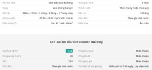 Danh sách khách thuê văn phòng tại tòa nhà Viet Solution Building, Nguyễn Cửu Vân, Quận Bình Thạnh