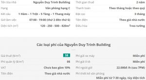 Danh sách khách thuê văn phòng tại tòa nhà Nguyễn Duy Trinh Building, Quận 2