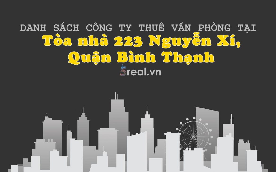 Danh sách khách thuê văn phòng tại Tòa nhà 223 Nguyễn Xí, Quận Bình Thạnh