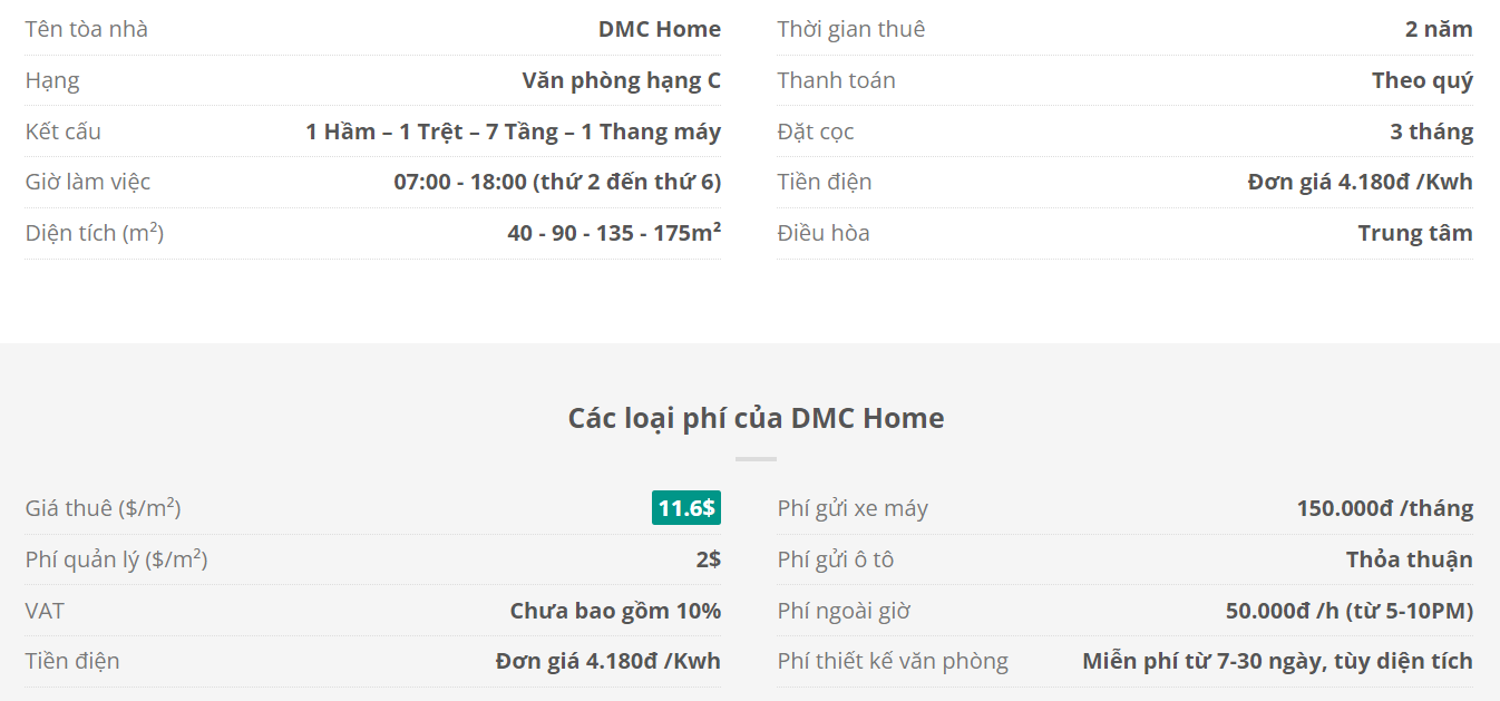 Danh sách khách thuê văn phòng tại tòa nhà DMC Home, Phan Đình Giót, Quận Tân Bình