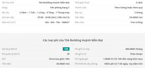 Danh sách khách thuê văn phòng tại tòa nhà TSA Building Huỳnh Mẫn Đạt, Quận Bình Thạnh