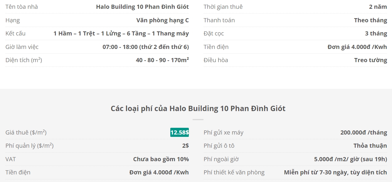 Danh sách khách thuê văn phòng tại tòa nhà Halo Building 10 Phan Đình Giót, Quận Tân Bình
