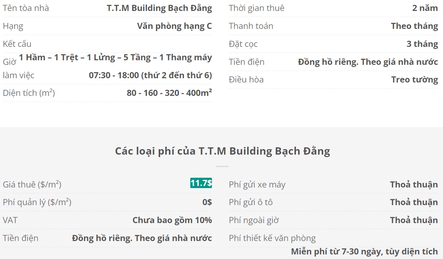 Danh sách khách thuê văn phòng tại tòa nhà T.T.M Building Bạch Đằng, Quận Bình Thạnh