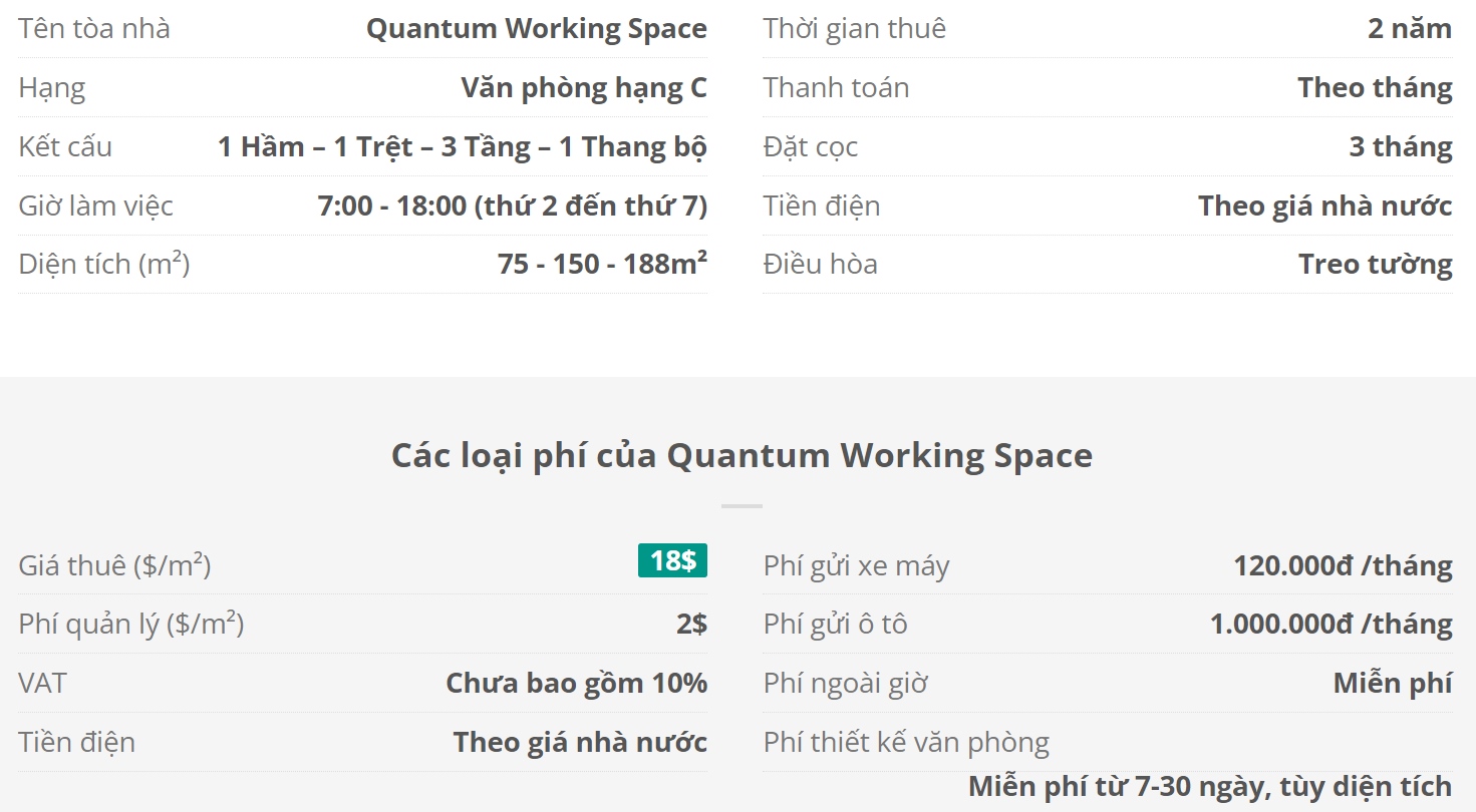 Danh sách khách thuê văn phòng tại tòa nhà Quantum Working Space, Quận 10